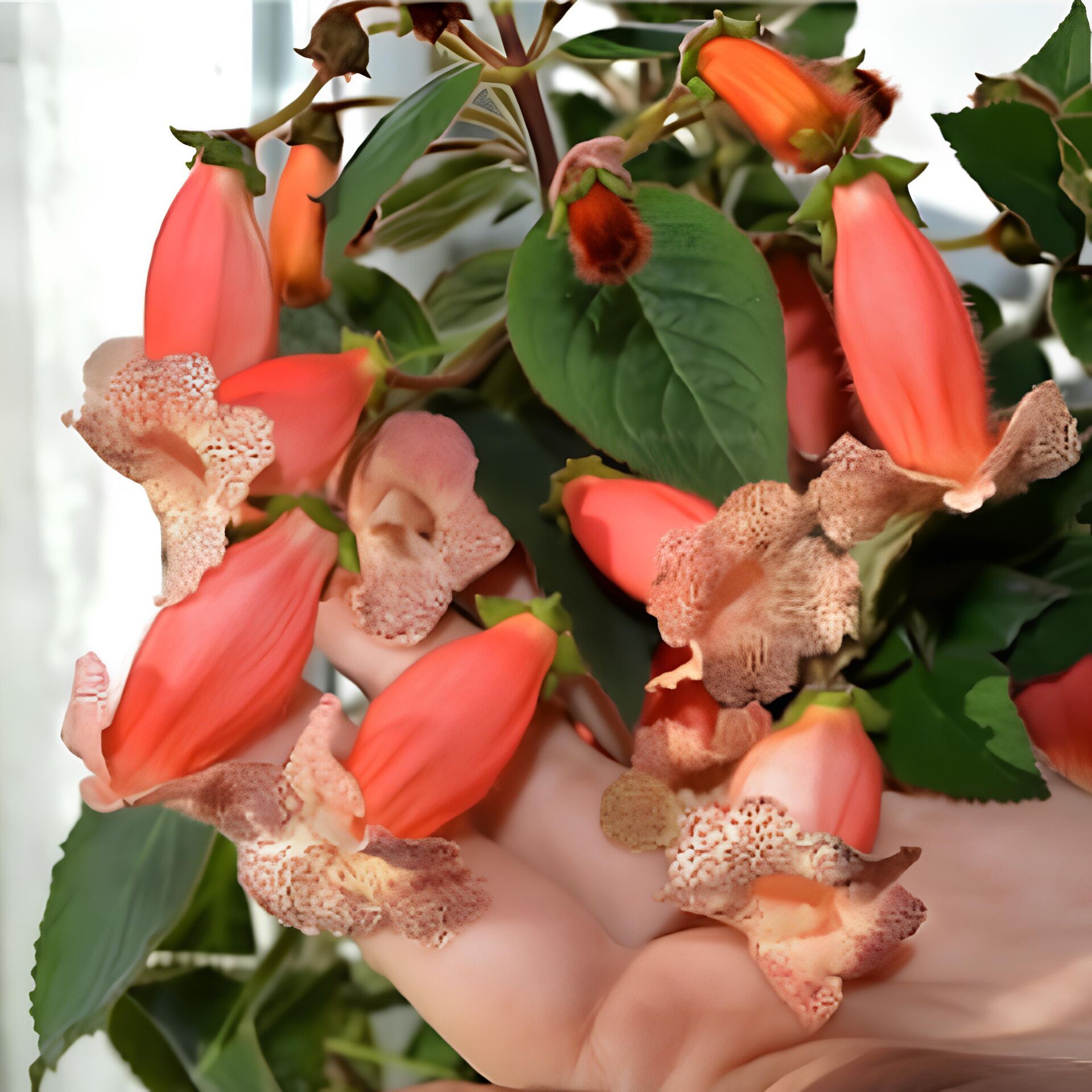 Özel Çeşit Peach Quen Kohleria Japon Küpelisi Çiçeği Fidesi (Mini Potta)